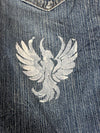 Pantalon baggy jean large Japanese balloon streetwear JNCO y2k vintage hip-hop taille XXS n•185