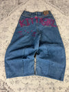 Pantalon baggy jean large Japanese balloon streetwear JNCO y2k vintage hip-hop taille M n•187