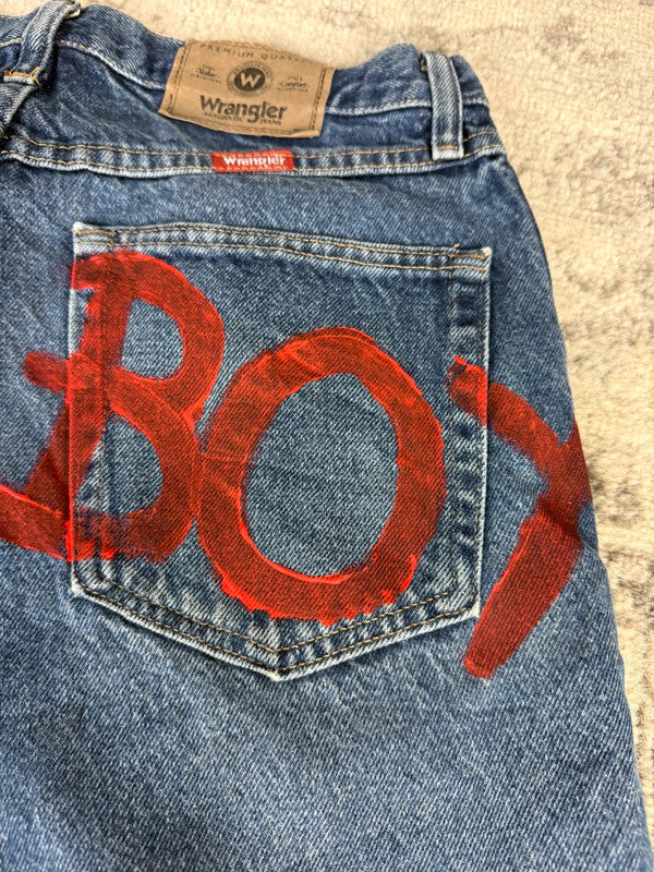 Pantalon baggy jean large Japanese balloon streetwear JNCO y2k vintage hip-hop taille 30US n•188