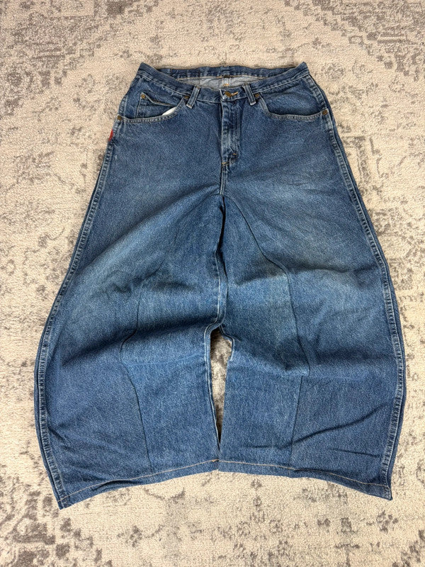 Pantalon baggy jean large Japanese balloon streetwear JNCO y2k vintage hip-hop taille 30US n•188