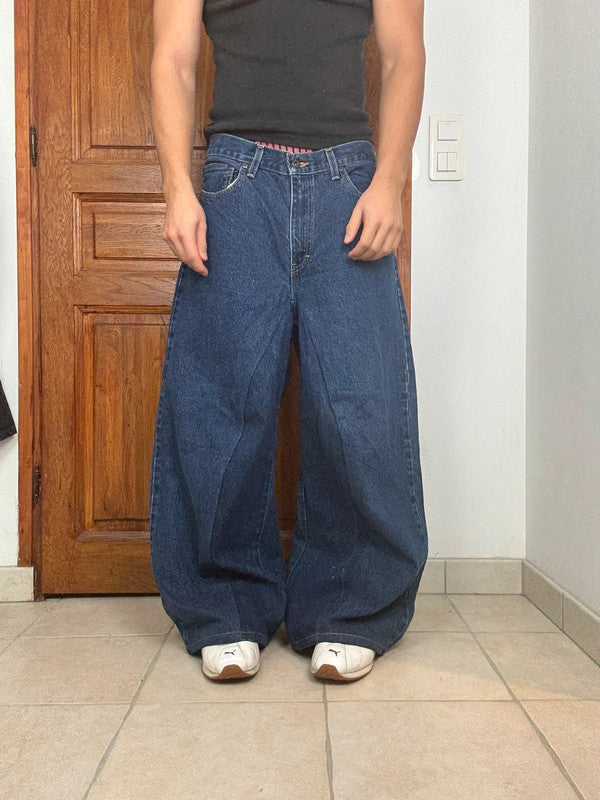 Pantalon baggy jean large Japanese balloon streetwear JNCO y2k vintage hip-hop taille 32US n•180