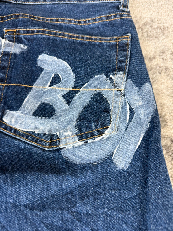 Pantalon baggy jean large Japanese balloon streetwear JNCO y2k vintage hip-hop taille 32US n•180