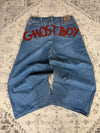 Pantalon baggy jean large Japanese balloon streetwear JNCO y2k vintage hip-hop taille L n•190
