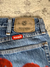 Pantalon baggy jean large Japanese balloon streetwear JNCO y2k vintage hip-hop taille L n•190