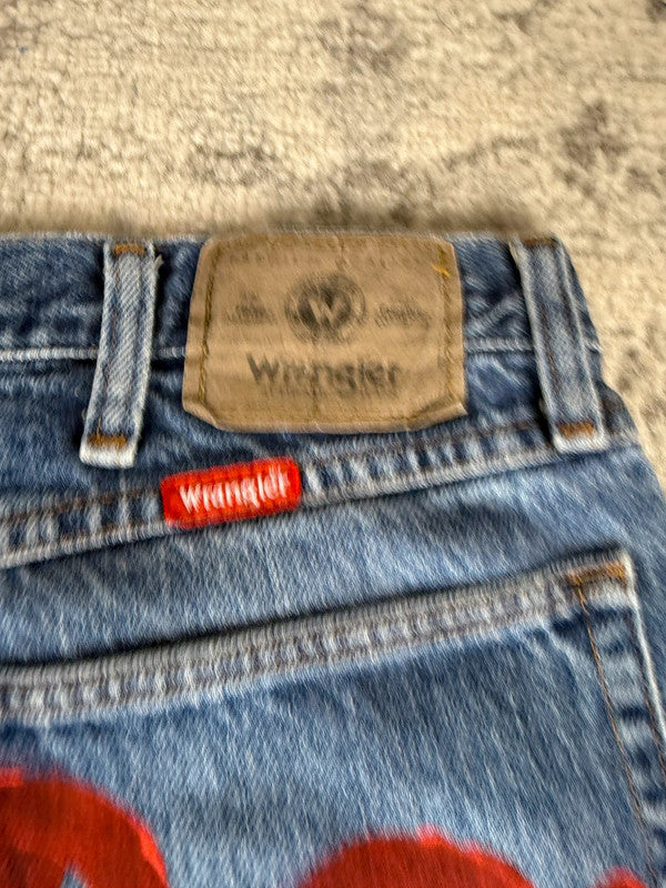 Pantalon baggy jean large Japanese balloon streetwear JNCO y2k vintage hip-hop taille L n•190