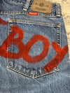 Pantalon baggy jean large Japanese balloon streetwear JNCO y2k vintage hip-hop taille L n•190
