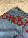 Pantalon baggy jean large Japanese balloon streetwear JNCO y2k vintage hip-hop taille L n•190
