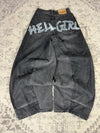 Pantalon baggy jean large Japanese balloon streetwear JNCO y2k vintage hip-hop taille XXS n•192