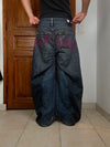 Pantalon baggy jean large Japanese balloon streetwear JNCO y2k vintage hip-hop taille 33US n•194