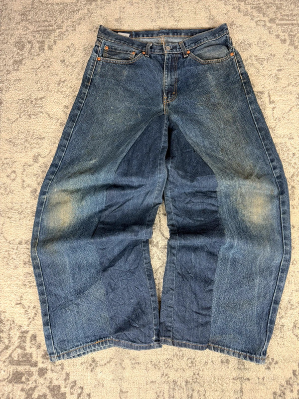 Pantalon baggy jean large Japanese balloon streetwear JNCO y2k vintage hip-hop taille 34US n•197