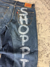Pantalon baggy jean large Japanese balloon streetwear JNCO y2k vintage hip-hop taille 34US n•197