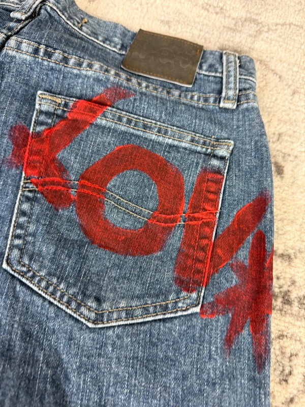 Pantalon baggy jean large Japanese balloon streetwear JNCO y2k vintage hip-hop taille 31US n•198