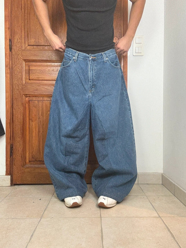 Pantalon baggy jean large Japanese balloon streetwear JNCO y2k vintage hip-hop taille 36US n•199