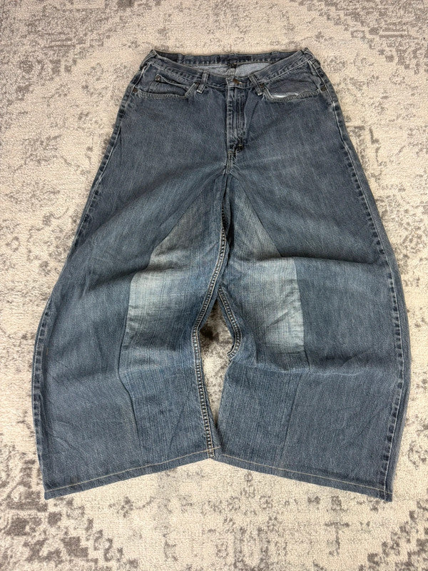 Pantalon baggy jean large Japanese balloon streetwear JNCO y2k vintage hip-hop taille 34US n•200