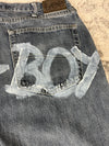 Pantalon baggy jean large Japanese balloon streetwear JNCO y2k vintage hip-hop taille 34US n•200