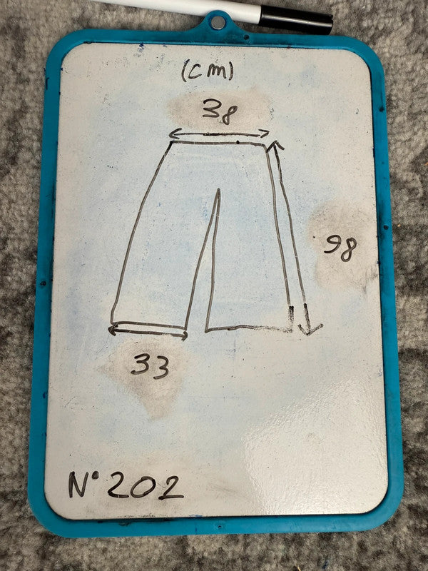 Pantalon baggy jean large Japanese balloon streetwear JNCO y2k vintage hip-hop taille S n•202