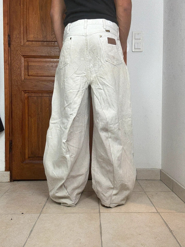 Pantalon baggy jean large Japanese balloon streetwear JNCO y2k vintage hip-hop taille S n•203