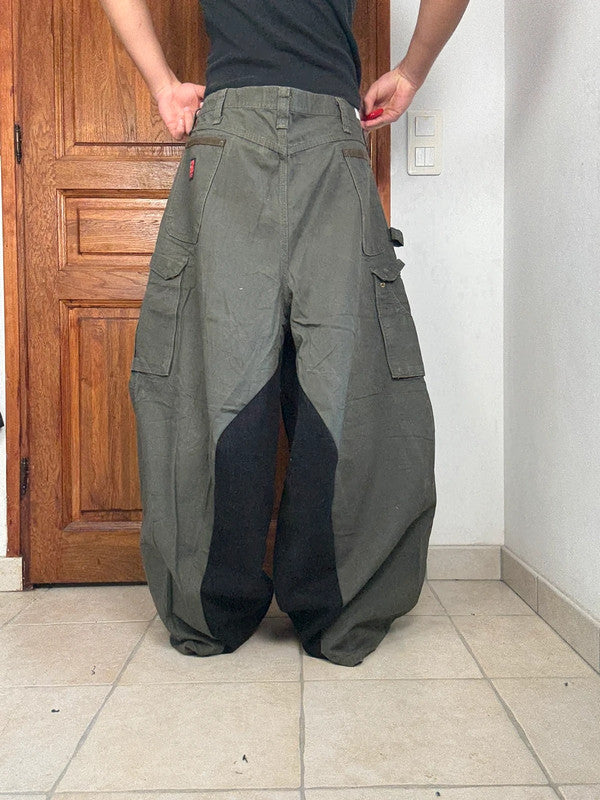Pantalon baggy double knee large balloon streetwear JNCO y2k vintage hip-hop taille 42US n•207