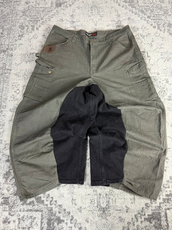 Pantalon baggy double knee large balloon streetwear JNCO y2k vintage hip-hop taille 42US n•207