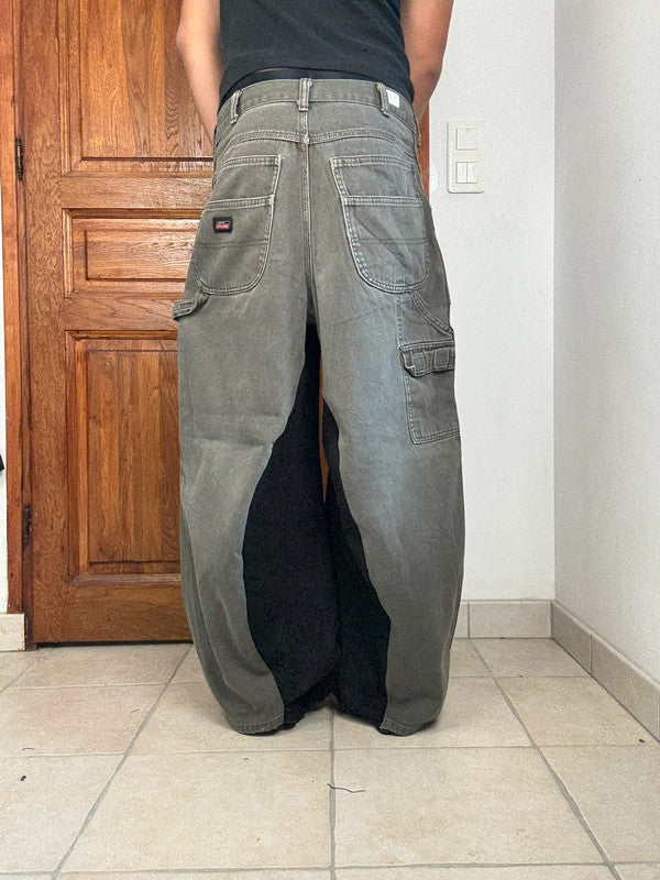 Pantalon baggy double knee large balloon streetwear JNCO y2k vintage hip-hop taille 32US n•209