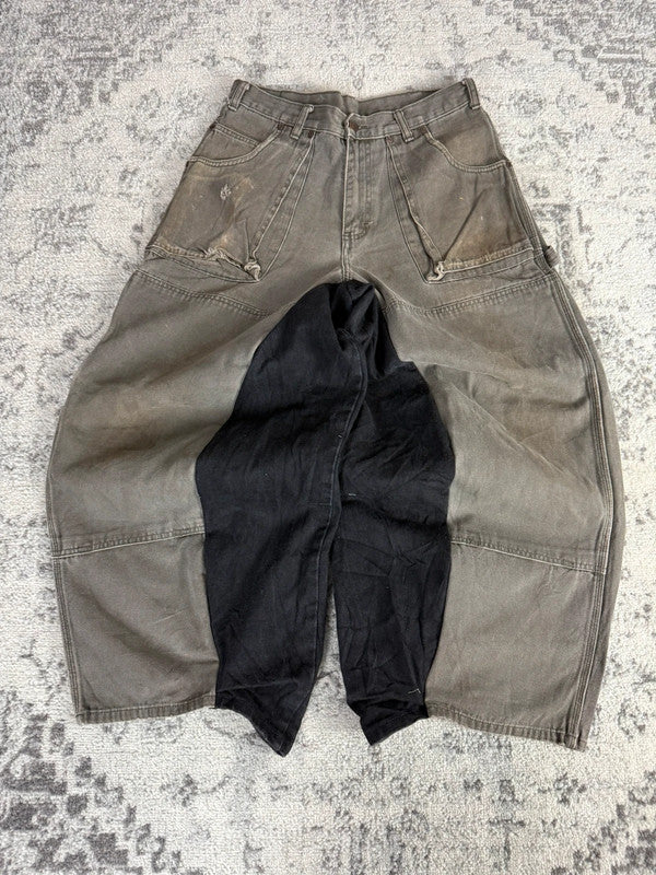 Pantalon baggy double knee large balloon streetwear JNCO y2k vintage hip-hop taille 32US n•209