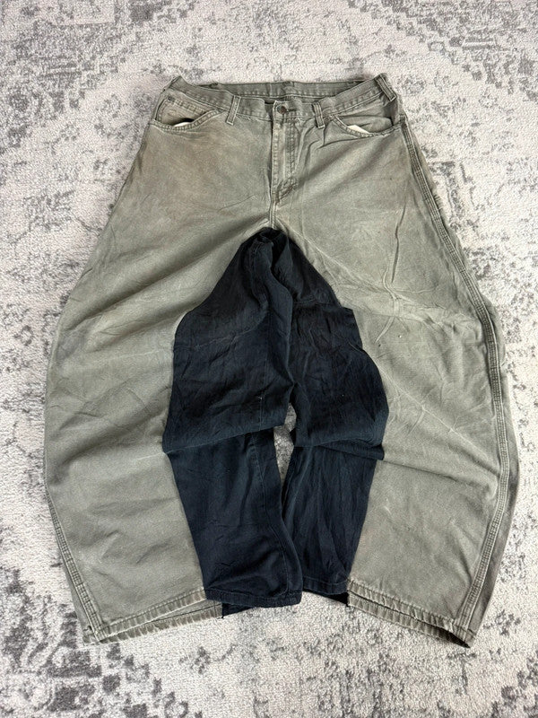 Pantalon baggy jean large Japanese balloon streetwear JNCO y2k vintage hip-hop taille L n•210