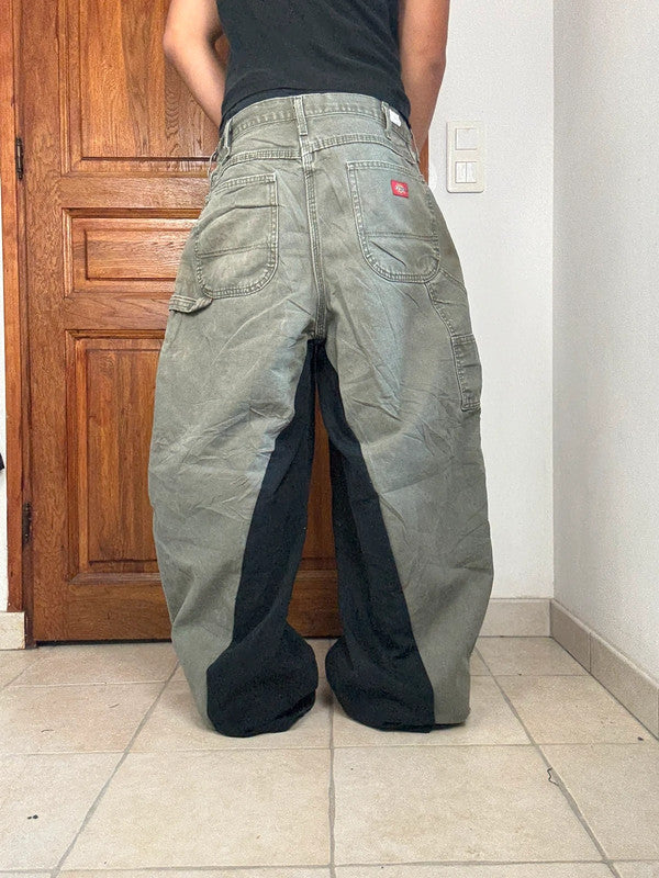 Pantalon baggy jean large Japanese balloon streetwear JNCO y2k vintage hip-hop taille L n•210