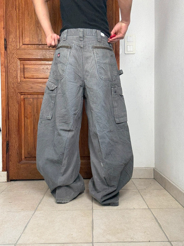 Pantalon baggy double knee large balloon streetwear JNCO y2k vintage hip-hop taille 34US n•214