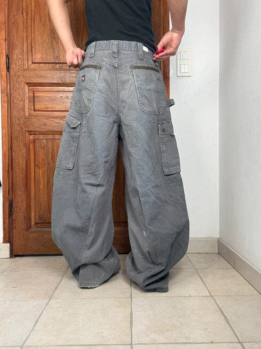 Pantalon baggy double knee large balloon streetwear JNCO y2k vintage hip-hop taille 34US n•214