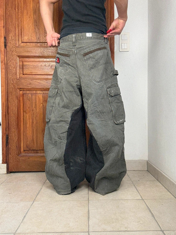 Pantalon baggy double knee large balloon streetwear JNCO y2k vintage hip-hop taille 33US n•215