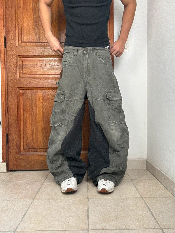 Pantalon baggy double knee large balloon streetwear JNCO y2k vintage hip-hop taille 33US n•215