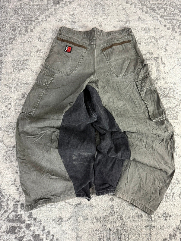 Pantalon baggy double knee large balloon streetwear JNCO y2k vintage hip-hop taille 33US n•215