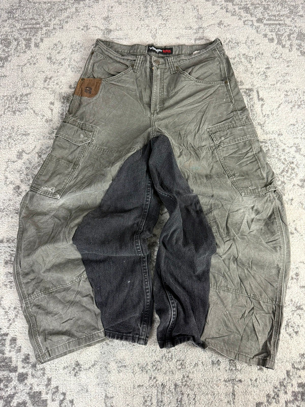 Pantalon baggy double knee large balloon streetwear JNCO y2k vintage hip-hop taille 33US n•215