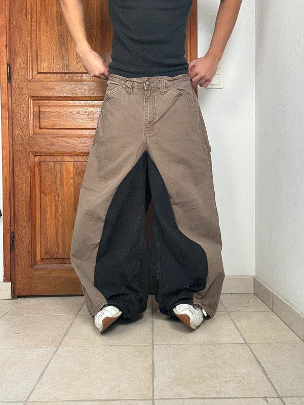 Pantalon baggy jean large Japanese balloon streetwear JNCO y2k vintage hip-hop taille 34US n•216