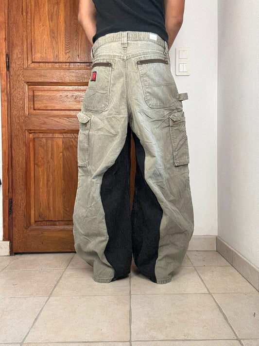 Pantalon baggy double knee large balloon streetwear JNCO y2k vintage hip-hop taille 32US n•217
