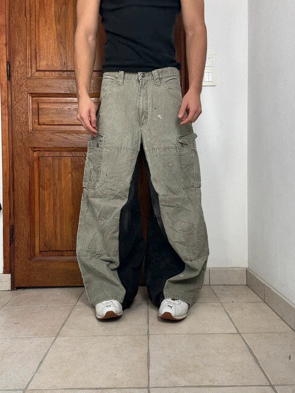 Pantalon baggy double knee large balloon streetwear JNCO y2k vintage hip-hop taille 32US n•217