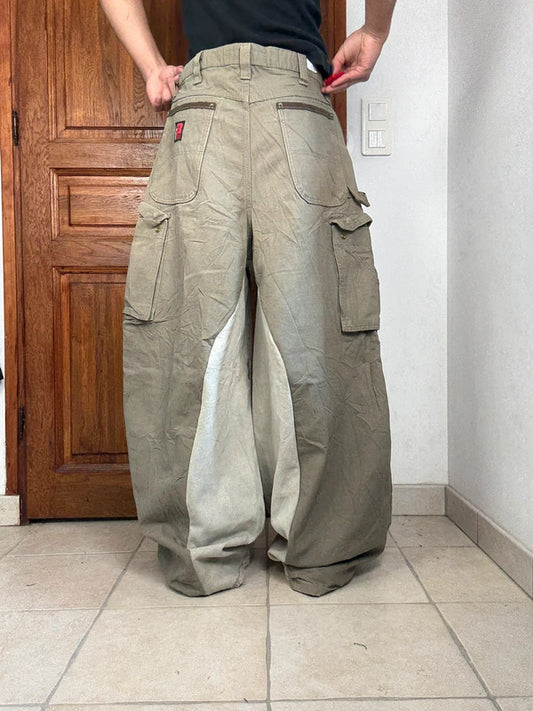 Pantalon baggy double knee large balloon streetwear JNCO y2k vintage hip-hop taille 34US n•218