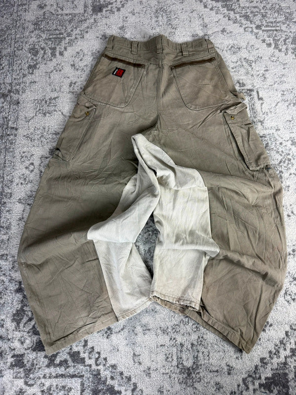 Pantalon baggy double knee large balloon streetwear JNCO y2k vintage hip-hop taille 34US n•218