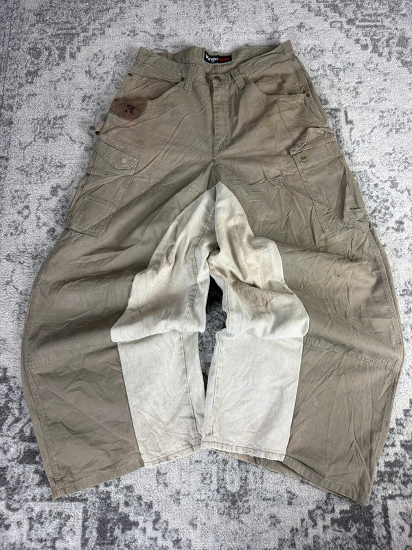 Pantalon baggy double knee large balloon streetwear JNCO y2k vintage hip-hop taille 34US n•218