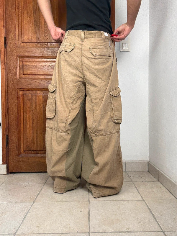 Pantalon baggy jean large Japanese balloon streetwear JNCO y2k vintage hip-hop taille 36US n•220