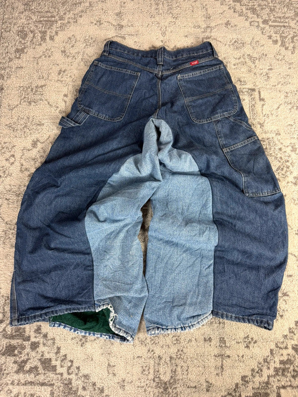 Pantalon baggy jean large Japanese balloon streetwear JNCO y2k vintage hip-hop taille 30US n•224