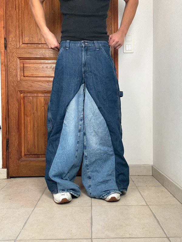 Pantalon baggy jean large Japanese balloon streetwear JNCO y2k vintage hip-hop taille 30US n•224