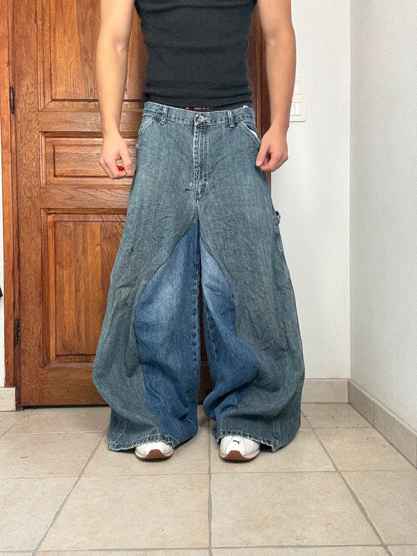 Pantalon baggy jean large Japanese balloon streetwear JNCO y2k vintage hip-hop taille 34US n•225