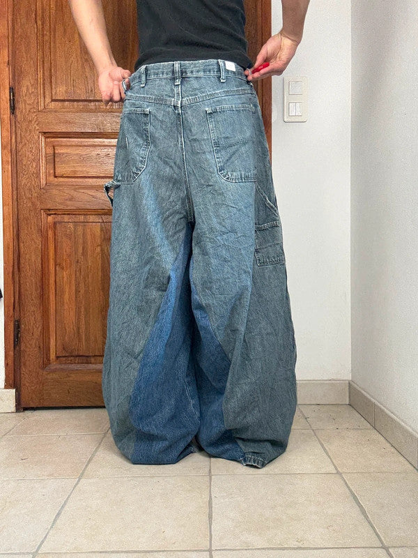 Pantalon baggy jean large Japanese balloon streetwear JNCO y2k vintage hip-hop taille 34US n•225