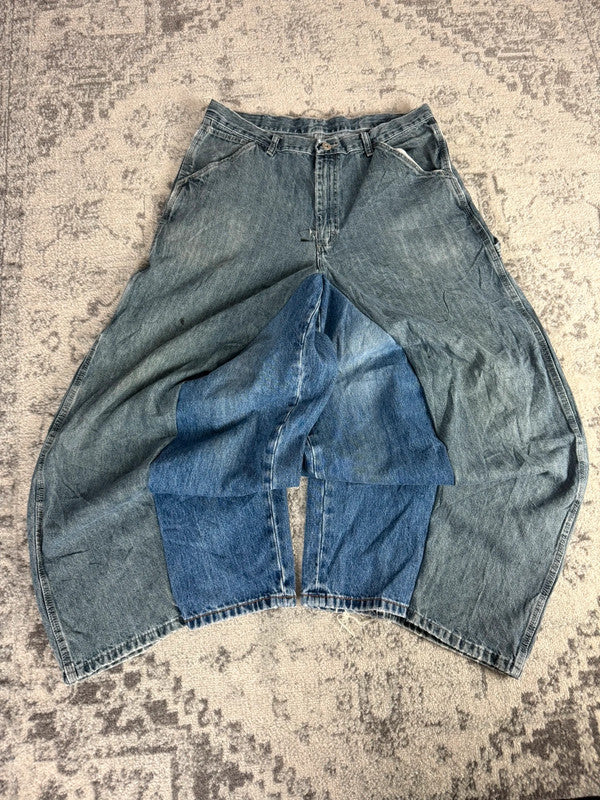 Pantalon baggy jean large Japanese balloon streetwear JNCO y2k vintage hip-hop taille 34US n•225