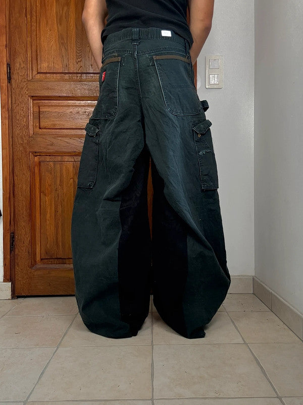 Pantalon baggy double knee large balloon streetwear JNCO y2k vintage hip-hop taille 30US n•226