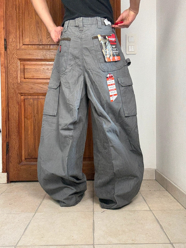 Pantalon baggy double knee large balloon streetwear JNCO y2k vintage hip-hop taille 34US n•228