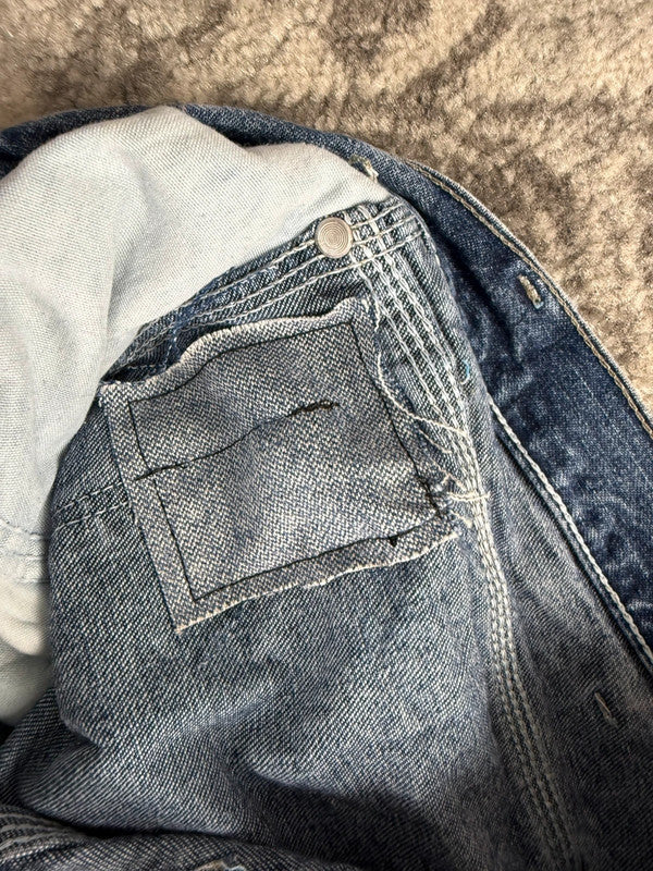 Pantalon baggy jean large Japanese balloon streetwear JNCO y2k vintage hip-hop taille 34US n•233