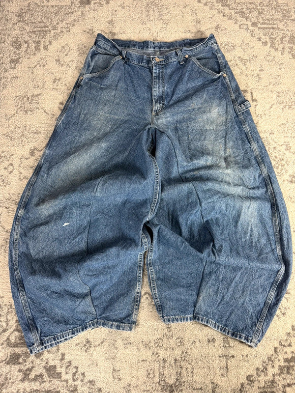 Pantalon baggy jean large Japanese balloon streetwear JNCO y2k vintage hip-hop taille 34US n•233