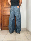 Pantalon baggy jean large Japanese balloon streetwear JNCO y2k vintage hip-hop taille 34US n•244